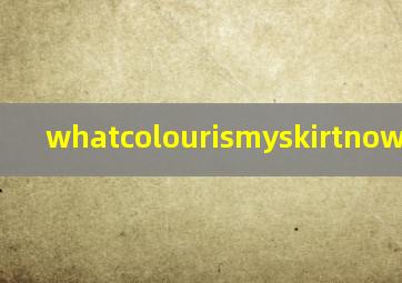 whatcolourismyskirtnow怎么读