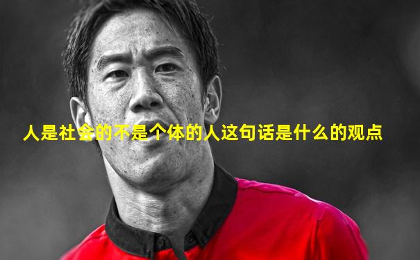 人是社会的不是个体的人这句话是什么的观点